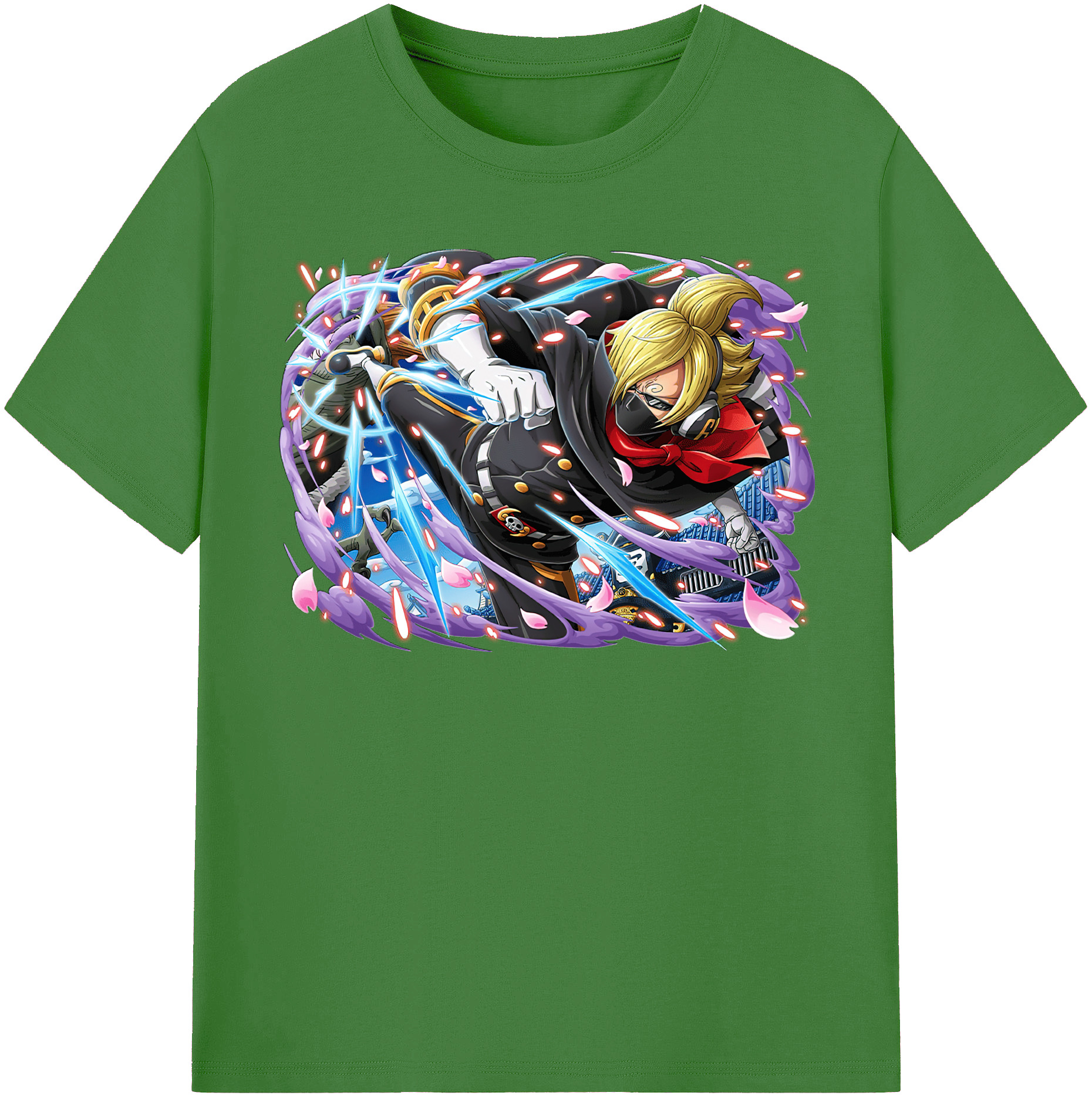 （画像用） ワンピース サンジ ONE PIECE Sanji レディースカジュアルプリントTシャツ（綿100％）